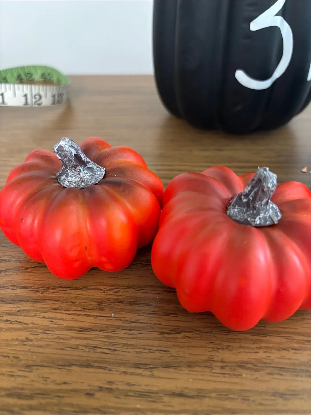 October 31 Black Decorative Pumpkin Set - Halloween Table Decor
